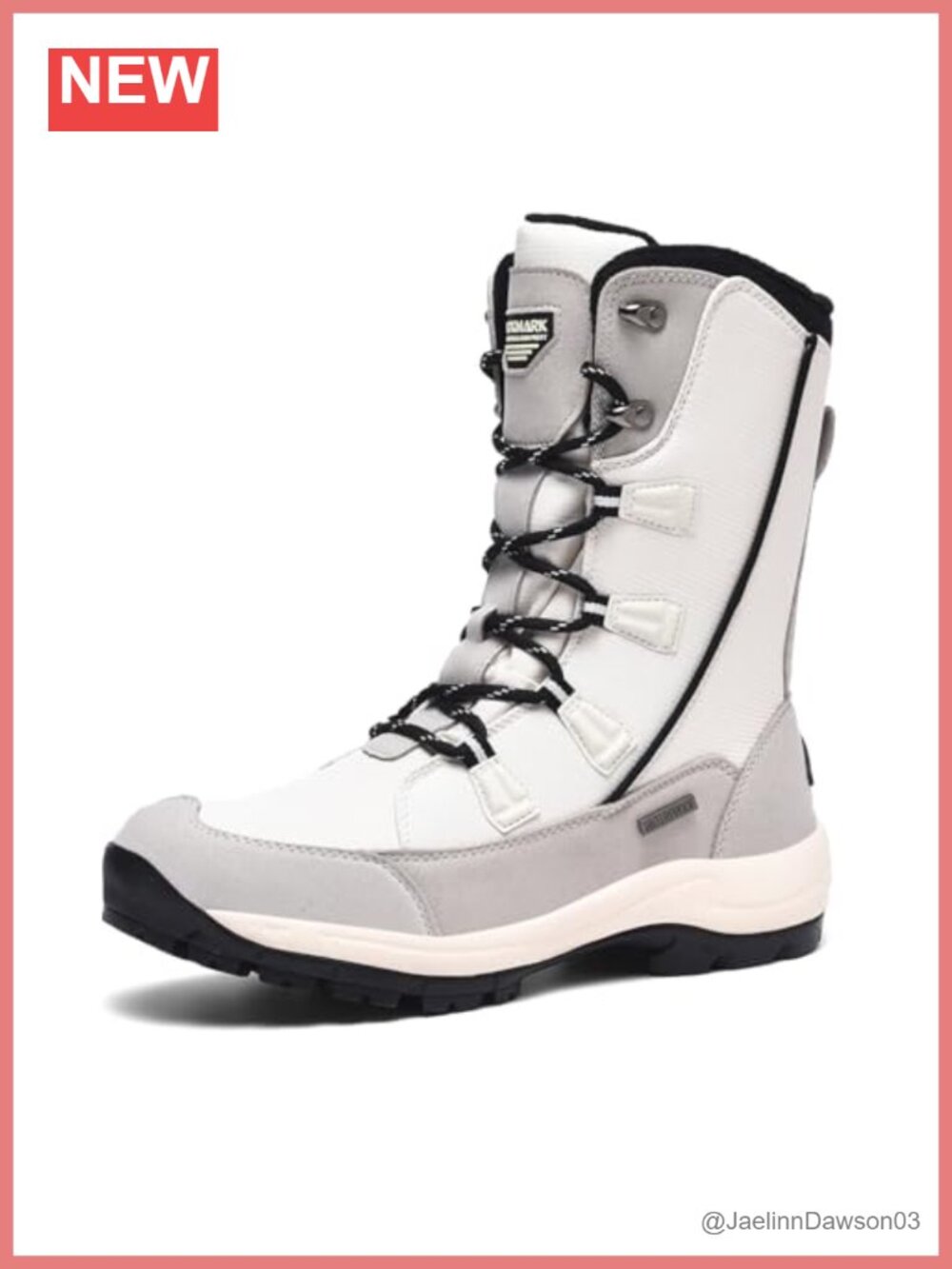 Women's Waterproof Winter Snow Boots Mid Calf Lace Up Warm Outdoor